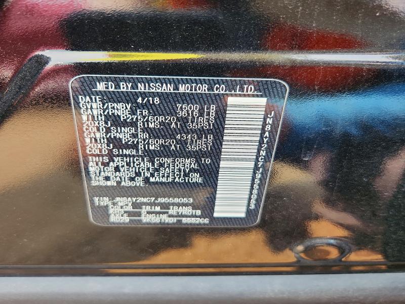 Aukcja sprzedaży 2018 Nissan Armada, vin: JN8AY2NC7J9558053, numer aukcji: 60066446