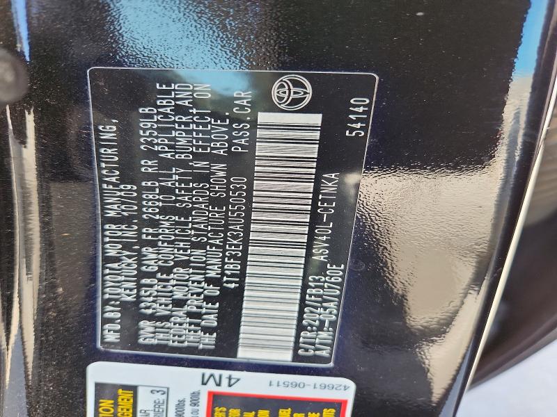 2010 Toyota Camry მანქანა იყიდება აუქციონზე, vin: 4T1BF3EK3AU550530, აუქციონის ნომერი: 62979686