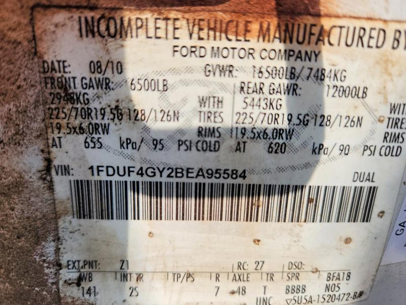 2011 Ford F450 მანქანა იყიდება აუქციონზე, vin: 1FDUF4GY2BEA95584, აუქციონის ნომერი: 60405336