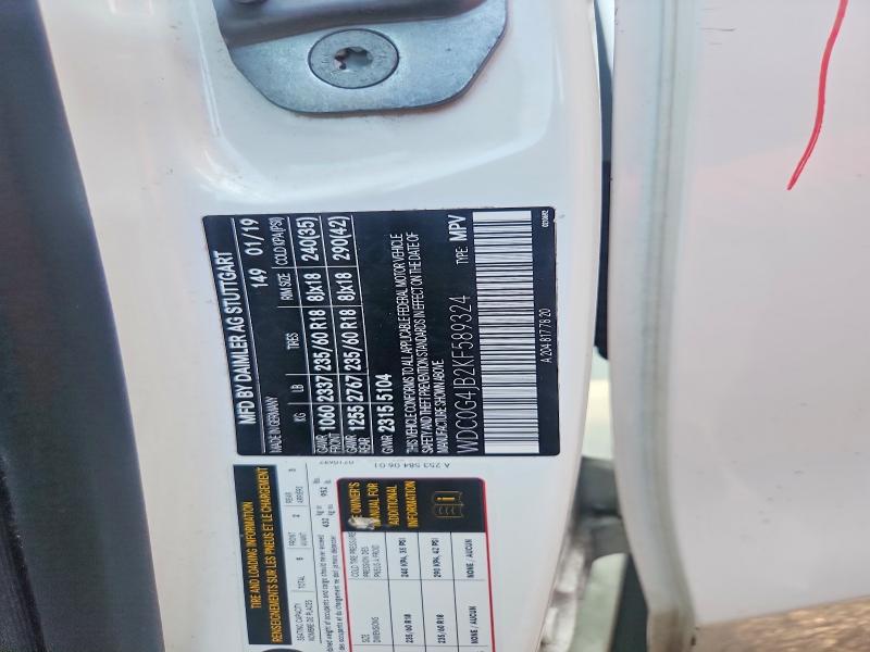62668146 :رقم المزاد ، WDC0G4JB2KF589324 vin ، 2019 Mercedes-benz Glc مزاد بيع