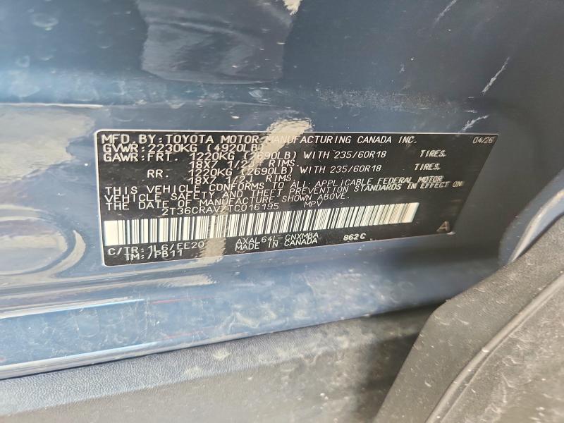 Aukcja sprzedaży 2026 Toyota Rav4, vin: 2T36CRAV7TC016195, numer aukcji: 60334576