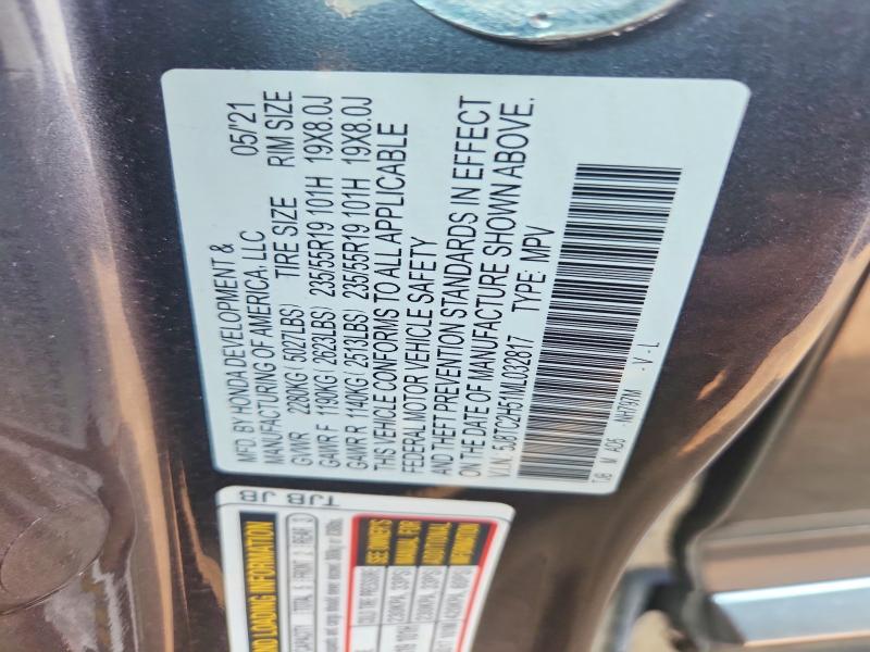 Продаж на аукціоні авто 2021 Acura Rdx, vin: 5J8TC2H51ML032817, номер лоту: 61169456