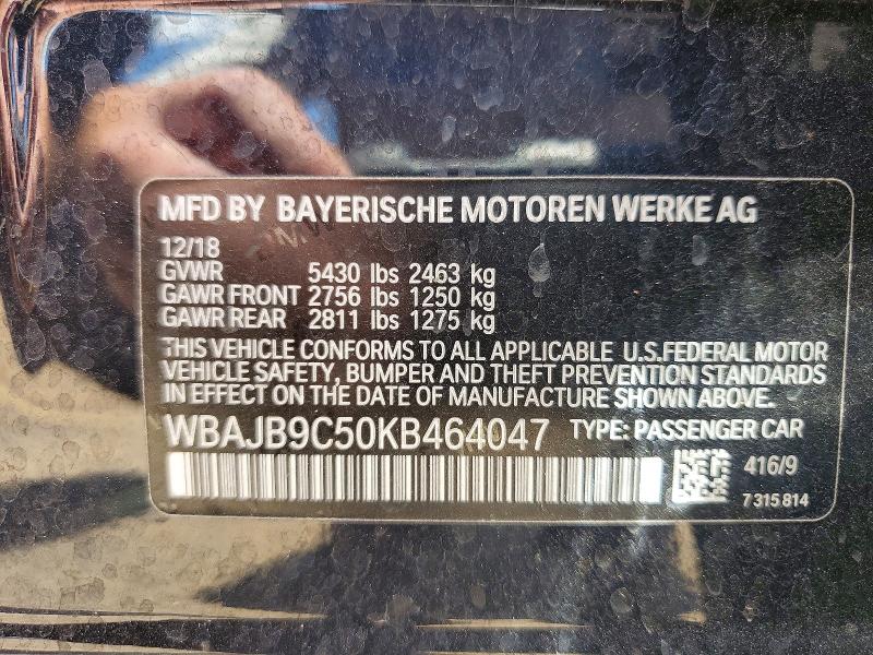 Продаж на аукціоні авто 2019 Bmw M550xi, vin: WBAJB9C50KB464047, номер лоту: 60762796