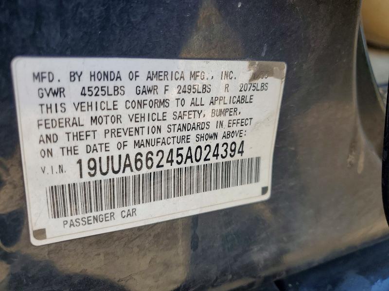 Продаж на аукціоні авто 2005 Acura Tl, vin: 19UUA66245A024394, номер лоту: 62080436