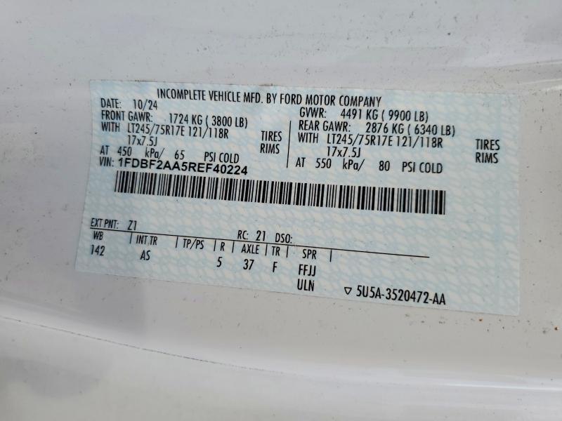 Продаж на аукціоні авто 2024 Ford F250, vin: 1FDBF2AA5REF40224, номер лоту: 59370776
