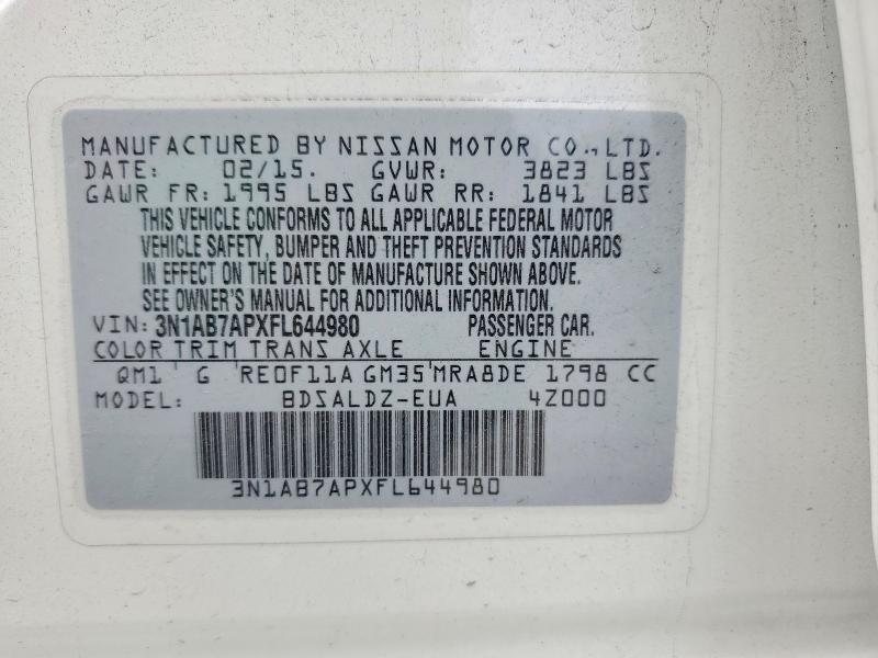 Aukcja sprzedaży 2015 Nissan Sentra, vin: 3N1AB7APXFL644980, numer aukcji: 61176966
