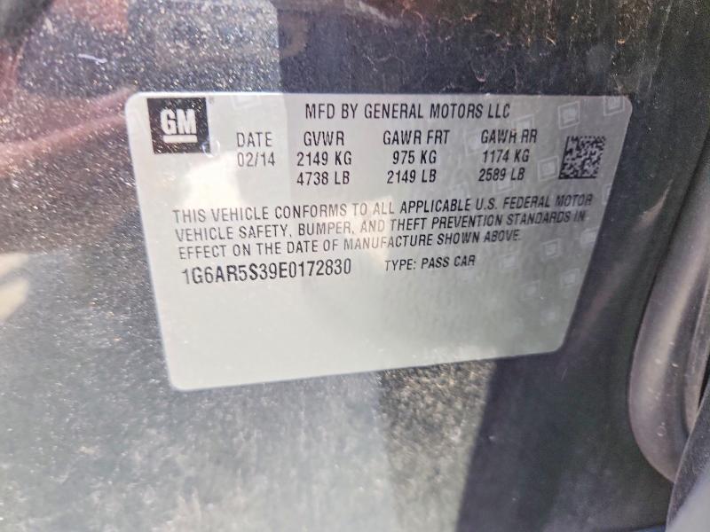 62945076 :رقم المزاد ، 1G6AR5S39E0172830 vin ، 2014 Cadillac Cts مزاد بيع