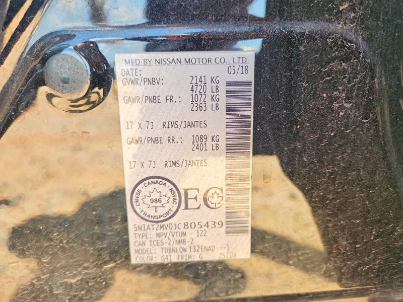 Aukcja sprzedaży 2018 Nissan Rogue, vin: 5N1AT2MV0JC805439, numer aukcji: 61748906