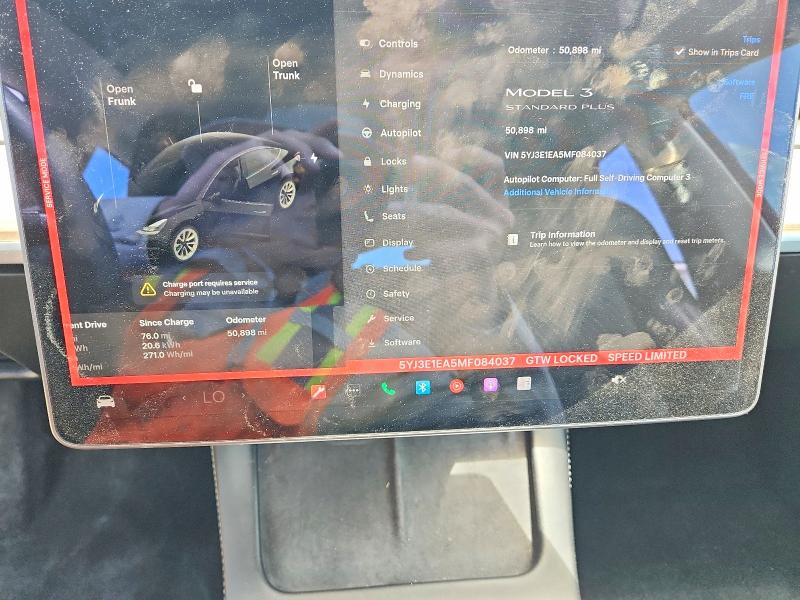 2021 Tesla Model 3 მანქანა იყიდება აუქციონზე, vin: 5YJ3E1EA5MF084037, აუქციონის ნომერი: 61909306