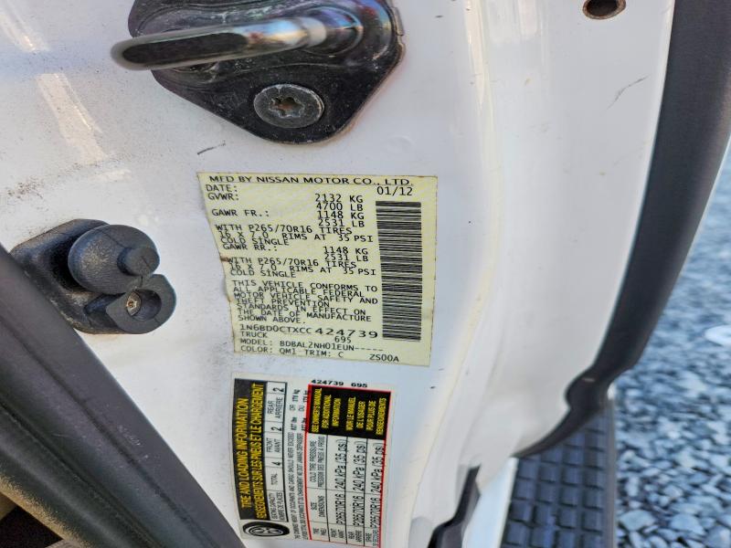 Продаж на аукціоні авто 2012 Nissan Frontier, vin: 1N6BD0CTXCC424739, номер лоту: 62770716