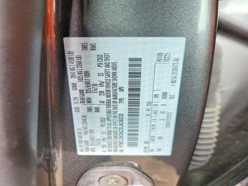 2025 Ford Escape მანქანა იყიდება აუქციონზე, vin: 1FMCU9GN2SUA36030, აუქციონის ნომერი: 59336686