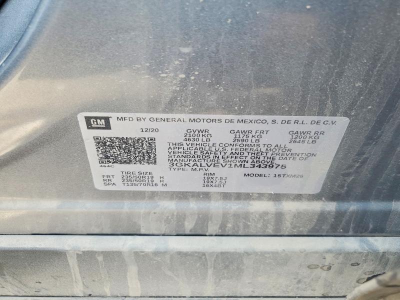58994106 :رقم المزاد ، 3GKALVEV1ML343975 vin ، 2021 Gmc Terrain مزاد بيع