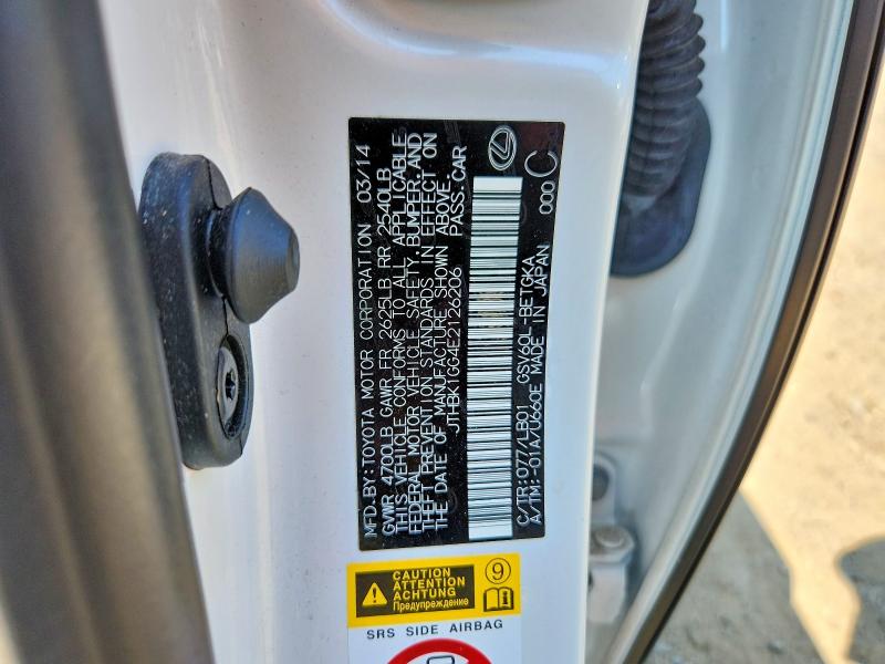 Aukcja sprzedaży 2014 Lexus Es, vin: JTHBK1GG4E2126206, numer aukcji: 62343566