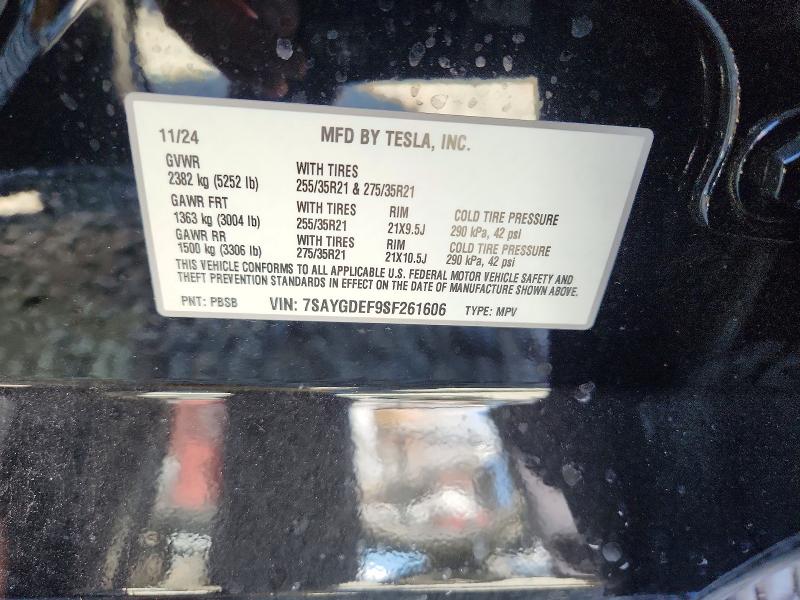 Aukcja sprzedaży 2025 Tesla Model Y, vin: 7SAYGDEF9SF261606, numer aukcji: 61895906