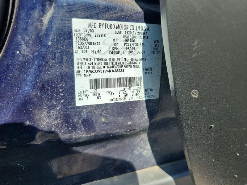 Продажа на аукционе авто 2004 Ford Escape, vin: 1FMCU93194KA36334, номер лота: 59372676