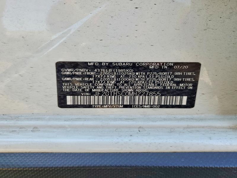 Продаж на аукціоні авто 2021 Subaru Crosstrek, vin: JF2GTHSC0MH227855, номер лоту: 60668796