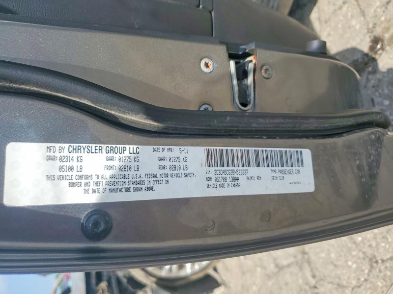 Продаж на аукціоні авто 2011 Chrysler 300, vin: 2C3CA5CG3BH523337, номер лоту: 56193396