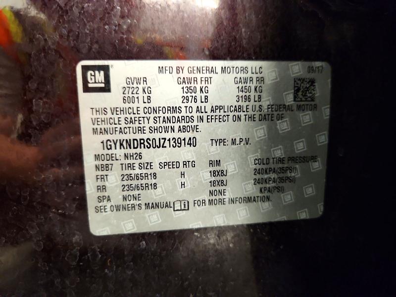 Продаж на аукціоні авто 2018 Cadillac Xt5, vin: 1GYKNDRS0JZ139140, номер лоту: 62717596