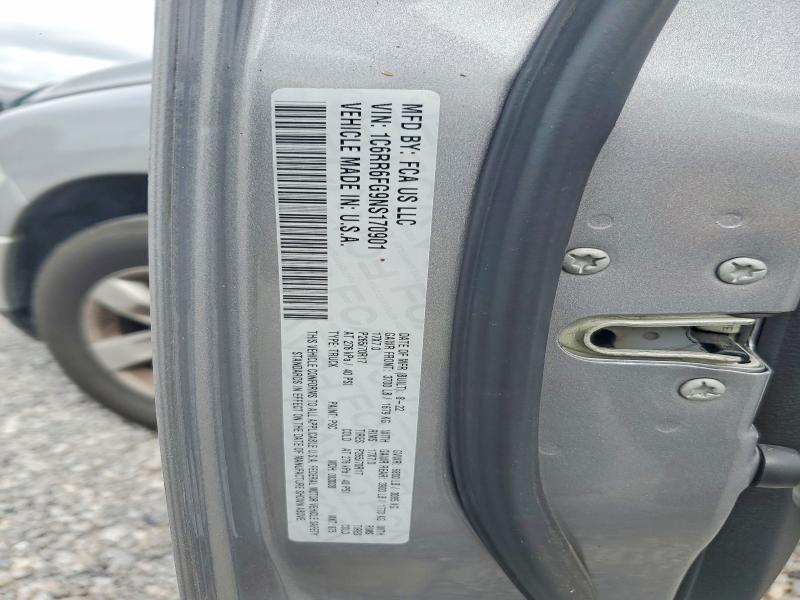 2022 Ram 1500 Classic მანქანა იყიდება აუქციონზე, vin: 1C6RR6FG9NS170901, აუქციონის ნომერი: 60615346