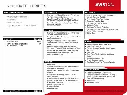 Продажа на аукционе авто 2025 Kia Telluride, vin: 5XYP6DGC8SG653094, номер лота: 60982046