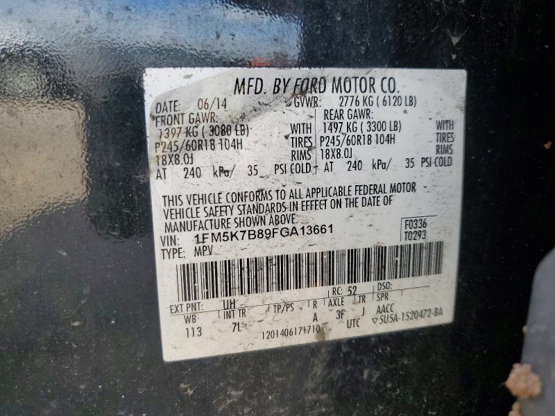 Aukcja sprzedaży 2015 Ford Explorer, vin: 1FM5K7B89FGA13661, numer aukcji: 62106876