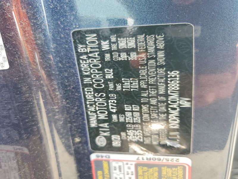 61389446 :رقم المزاد ، KNDPMCAC0M7886136 vin ، 2021 Kia Sportage مزاد بيع