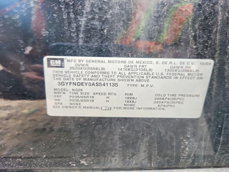 Продажа на аукционе авто 2010 Cadillac Srx, vin: 3GYFNDEY0AS541135, номер лота: 58158396