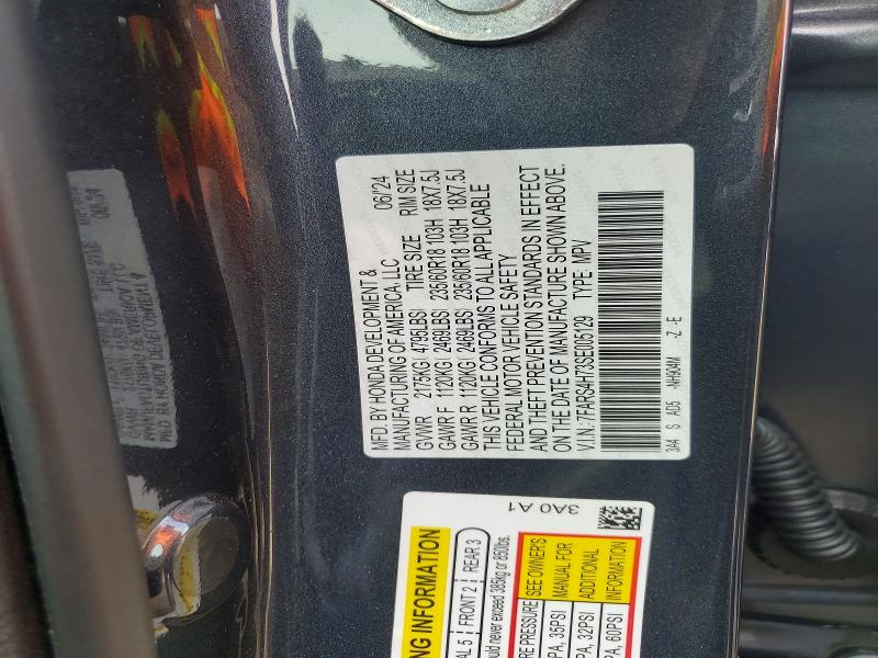 60379156 :رقم المزاد ، 7FARS4H73SE005129 vin ، 2025 Honda Cr-v مزاد بيع