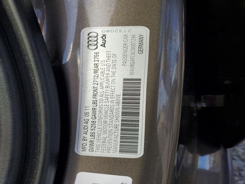 Aukcja sprzedaży 2012 Audi A6, vin: WAUBGAFCXCN007294, numer aukcji: 62763866