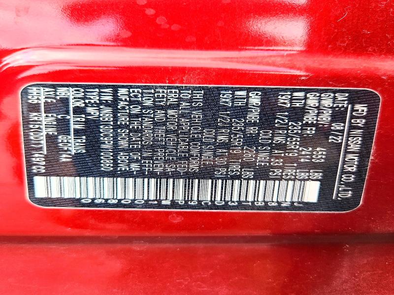 60983616 :رقم المزاد ، JN8BT3DC9PW100860 vin ، 2023 Nissan Rogue مزاد بيع