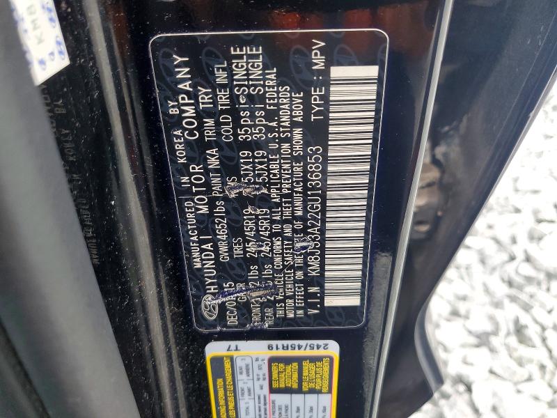 59078976 :رقم المزاد ، KM8J33A22GU136853 vin ، 2016 Hyundai Tucson مزاد بيع