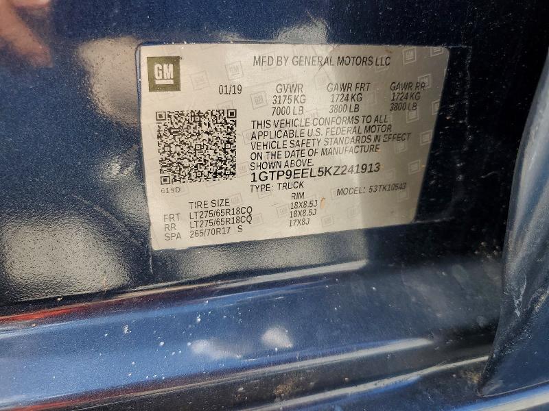 Продажа на аукционе авто 2019 Gmc Sierra, vin: 1GTP9EEL5KZ241913, номер лота: 61566496