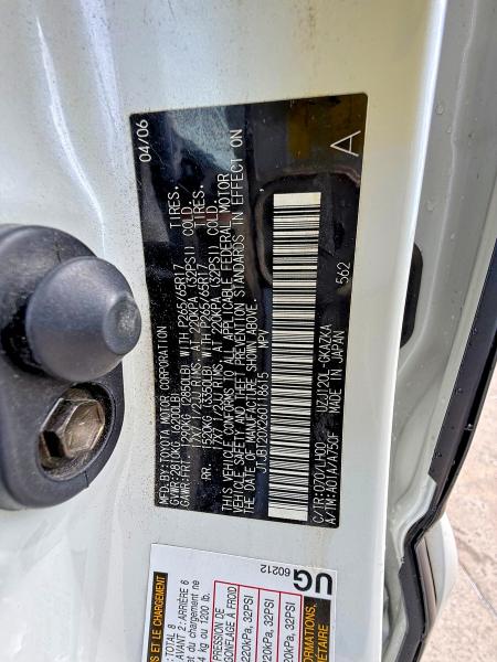 Aukcja sprzedaży 2006 Lexus Gx, vin: JTJBT20X260118615, numer aukcji: 63418636