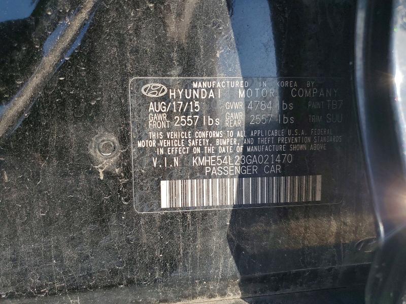 61720246 :رقم المزاد ، KMHE54L23GA021470 vin ، 2016 Hyundai Sonata Plug-in Hybrid مزاد بيع