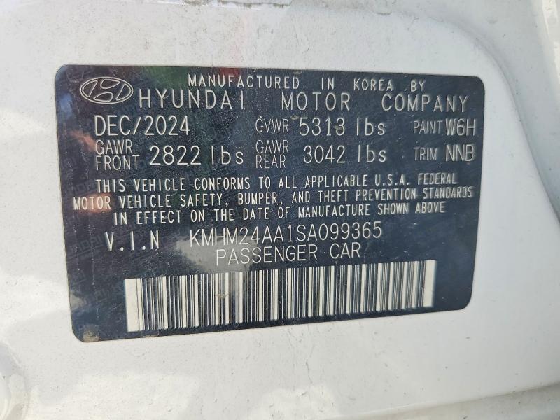 Продажа на аукционе авто 2025 Hyundai Ioniq 6, vin: KMHM24AA1SA099365, номер лота: 61533956