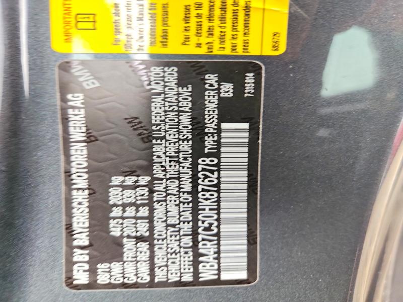 Aukcja sprzedaży 2017 Bmw 430i, vin: WBA4R7C50HK876278, numer aukcji: 61937066