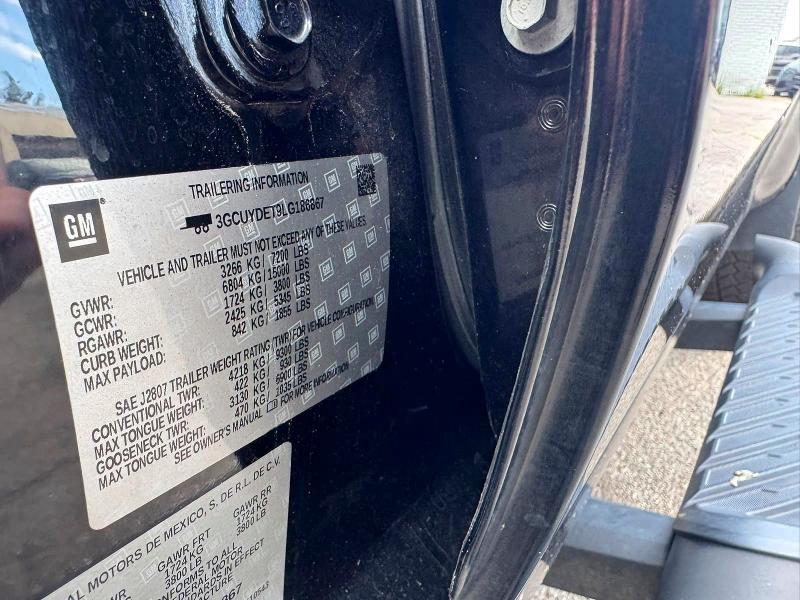 2020 Chevrolet Silverado მანქანა იყიდება აუქციონზე, vin: 3GCUYDET9LG186867, აუქციონის ნომერი: 63164826