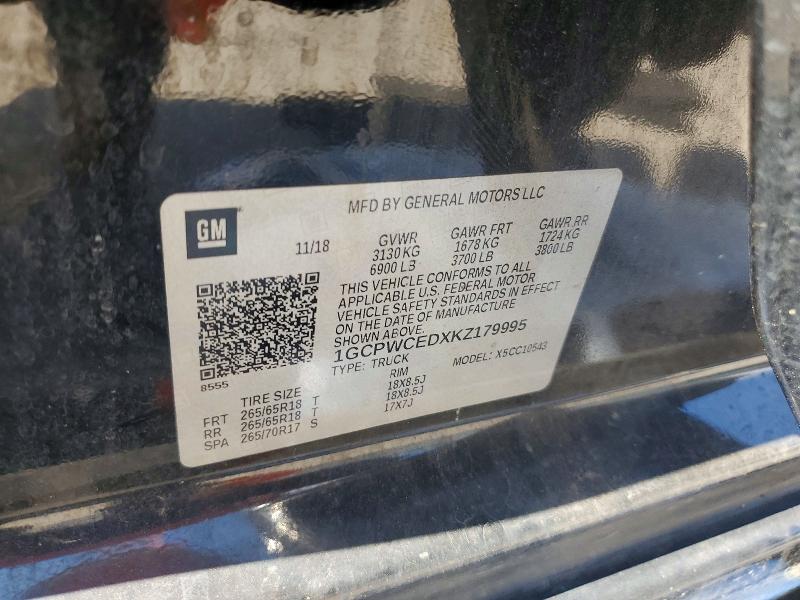 60199316 :رقم المزاد ، 1GCPWCEDXKZ179995 vin ، 2019 Chevrolet Silverado مزاد بيع