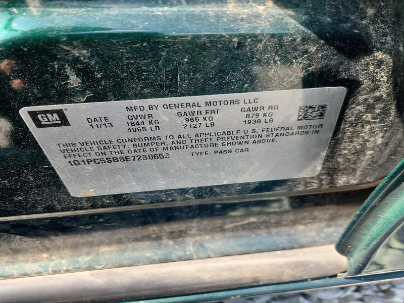 2014 Chevrolet Cruze მანქანა იყიდება აუქციონზე, vin: 1G1PC5SB8E7230653, აუქციონის ნომერი: 58148306