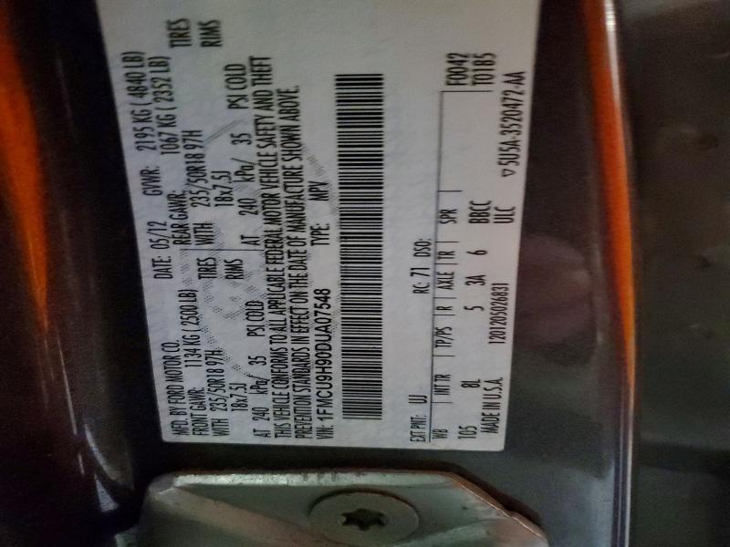 60290366 :رقم المزاد ، 1FMCU9H90DUA07548 vin ، 2013 Ford Escape مزاد بيع