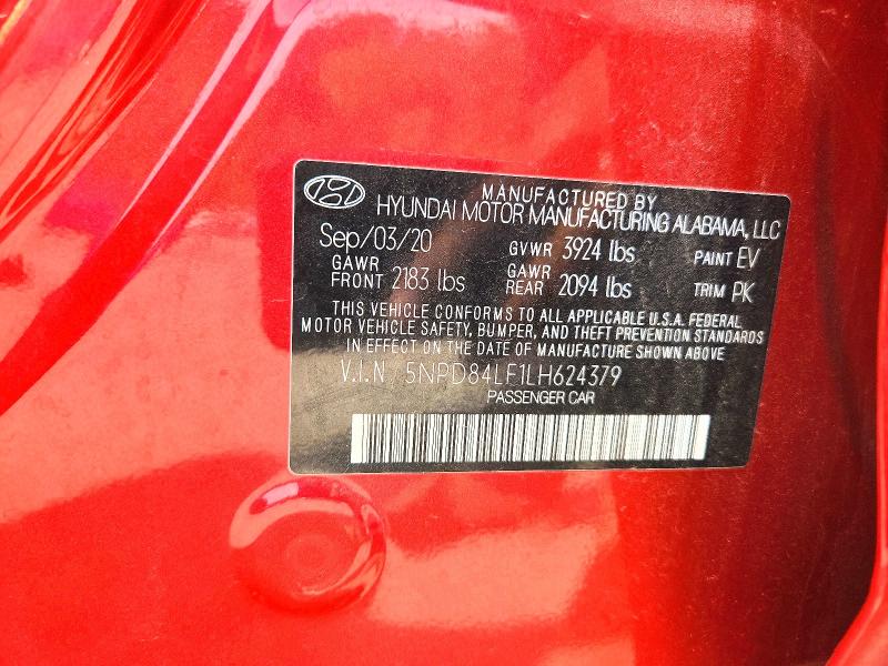 Продажа на аукционе авто 2020 Hyundai Elantra, vin: 5NPD84LF1LH624379, номер лота: 63152396