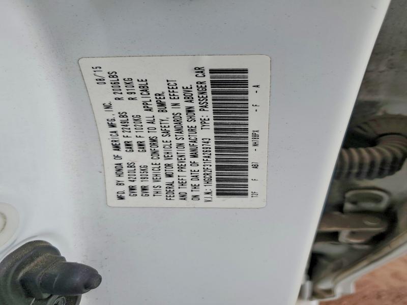 Продаж на аукціоні авто 2015 Honda Accord, vin: 1HGCR2F31FA269743, номер лоту: 61331556
