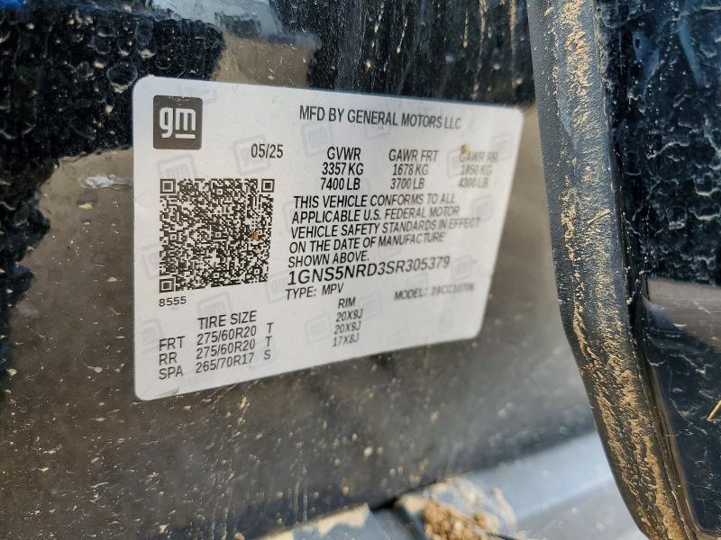 Продажа на аукционе авто 2025 Chevrolet Tahoe, vin: 1GNS5NRD3SR305379, номер лота: 61246076