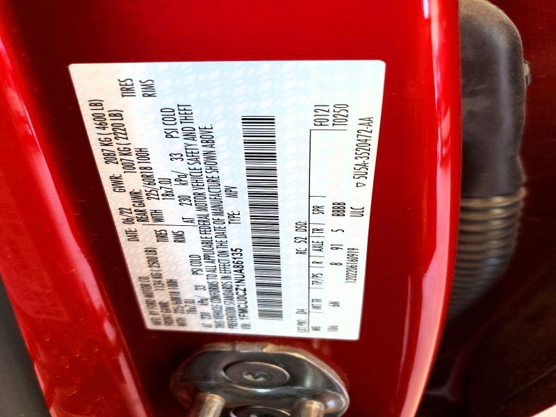 2022 Ford Escape მანქანა იყიდება აუქციონზე, vin: 1FMCU0CZ1NUA86135, აუქციონის ნომერი: 62196256