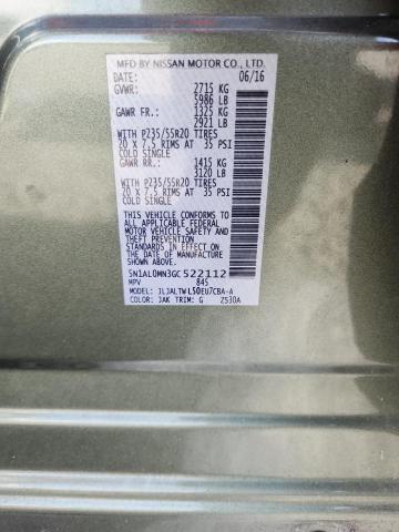 Aukcja sprzedaży 2016 Infiniti Qx60, vin: 5N1AL0MN3GC522112, numer aukcji: 60891426