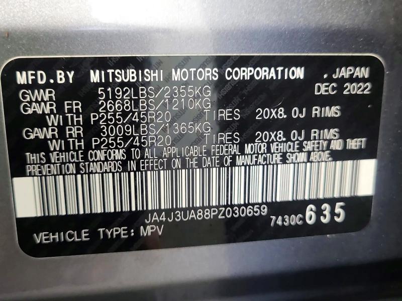 Aukcja sprzedaży 2023 Mitsubishi Outlander, vin: JA4J3UA88PZ030659, numer aukcji: 60847256