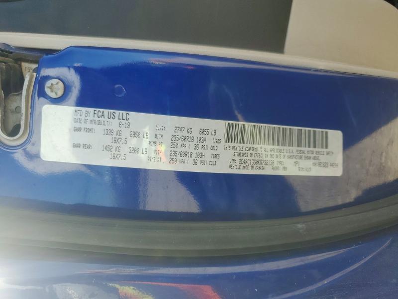 63190436 :رقم المزاد ، 2C4RC1GG0KR732130 vin ، 2019 Chrysler Pacifica مزاد بيع