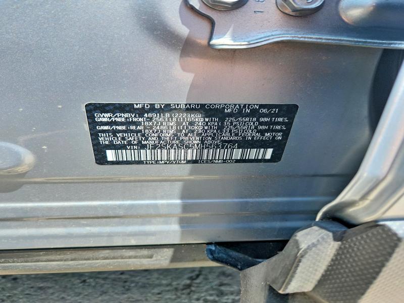 Продажа на аукционе авто 2021 Subaru Forester, vin: JF2SKASC5MH563764, номер лота: 59630956