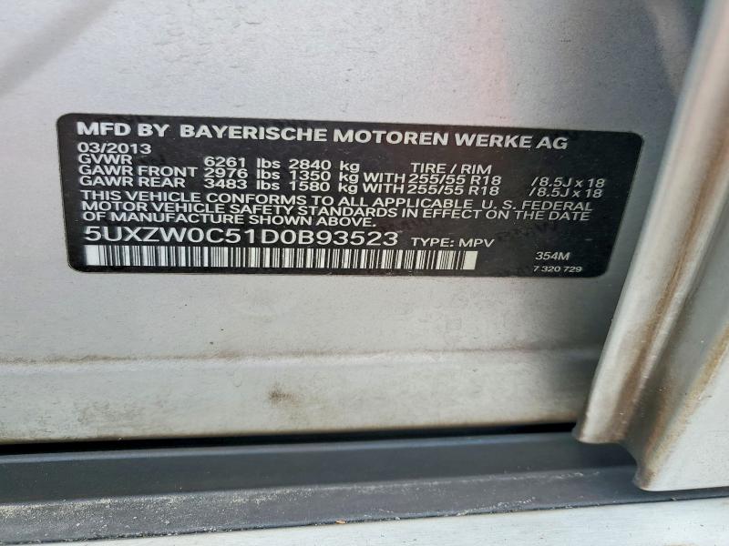 Продаж на аукціоні авто 2013 Bmw X5, vin: 5UXZW0C51D0B93523, номер лоту: 59973756