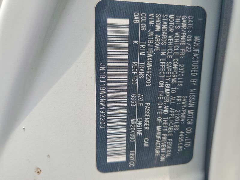 Продажа на аукционе авто 2022 Nissan Rogue Sport, vin: JN1BJ1BWXNW492203, номер лота: 61686226